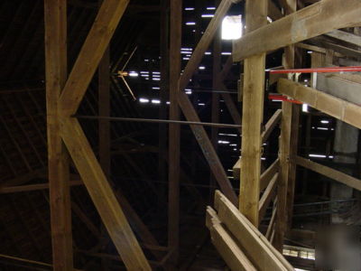 Reclaimed antique timber framed barn, mortise and tenon
