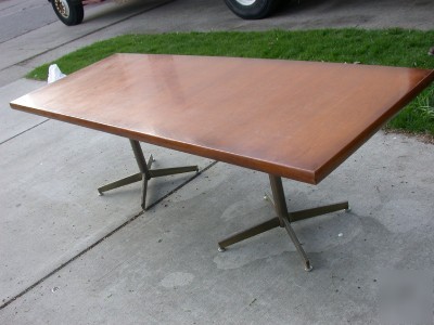 Vintage 1970's stow & davis conference table walnut