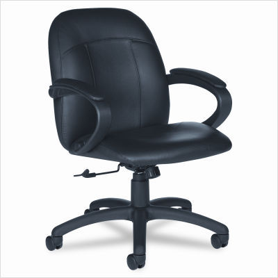 Tamiri series low back tilt chair black leather/frame