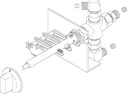 Tuttnauer valve assembly long shaft CT810013 autoclaves