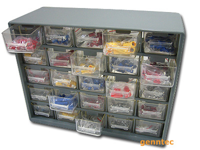 Electric crimp connector wire terminal tool cabinet set