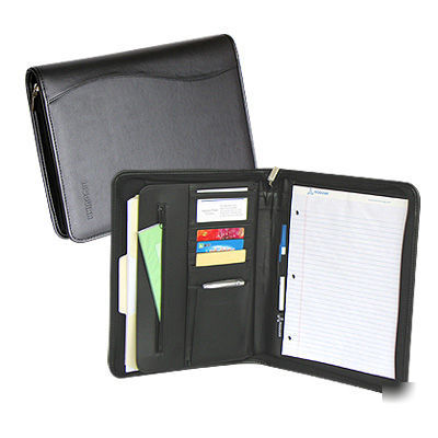 Soft leather chicago executive zip-around padfolio