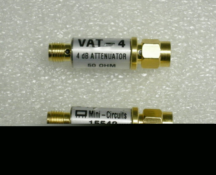 (2) mini circuits vat-4 4DB attenuators dc-6GHZ sma 1W
