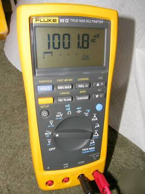 Fluke 89 iv trms digital multimeter tech's meter extras