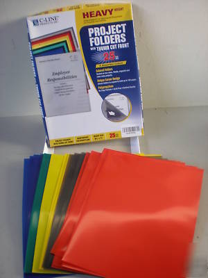 New c-line colored project folders 25 ct 8.5 x 11- 