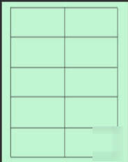 Business card stock green 65 lb cover 75 sheet