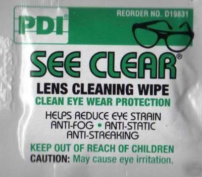 200 single packets of eye glass cleaner wipes