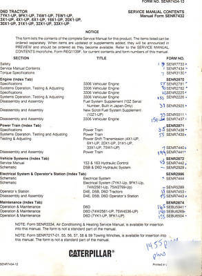 Caterpillar service manual D6 D6D tractor 100% complete