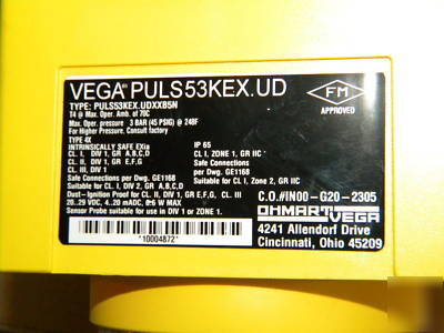 Ohmart vegapuls PULS53KEX.ud radar sensor rod antenna