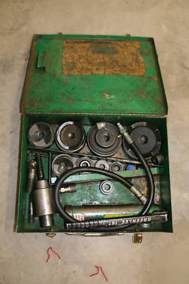 One lot of greenlee tools. vacuum, ko set, more........
