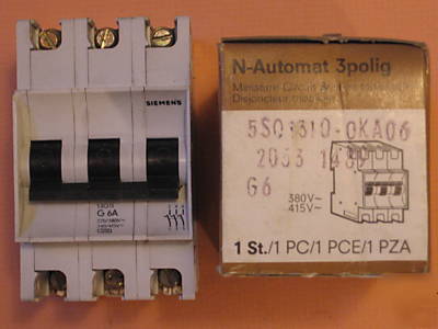 Siemens 3 phase miniature circuit breakers