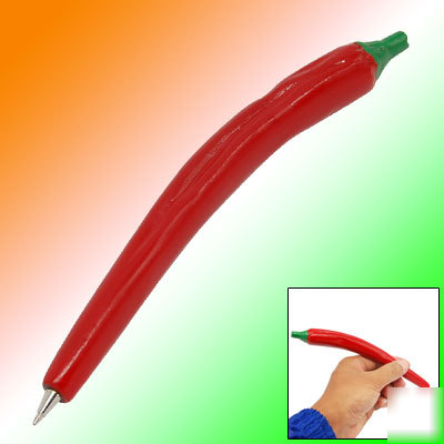 Interesting chili pepper shape black ink ballpoint pen
