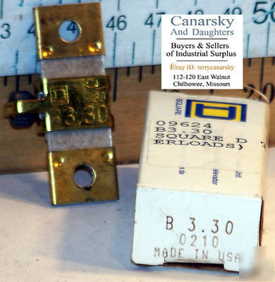New 1 square d B3.30 thermal overload relay 