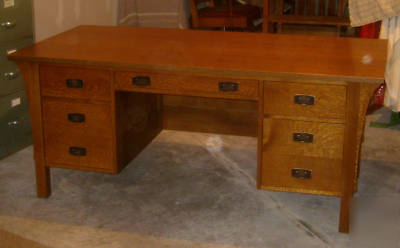 Stickley mission-style executive desk and chair