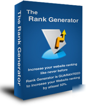 The rank generator software for websites resale on cd