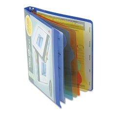 View-tab 3-ring poly presentation binder, 5 tab, blue w