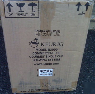 Keurig B3000 k-cup brewer coffee maker (plumb only)