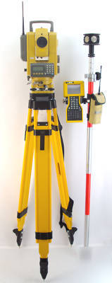 Topcon ap-L1A robotic total station, surveying