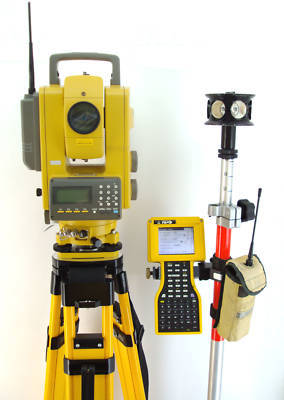 Topcon ap-L1A robotic total station, surveying