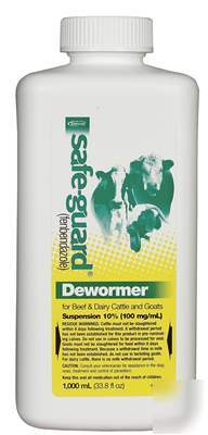 Safe-guard drench cattle wormer dewormer 1000 ml otc