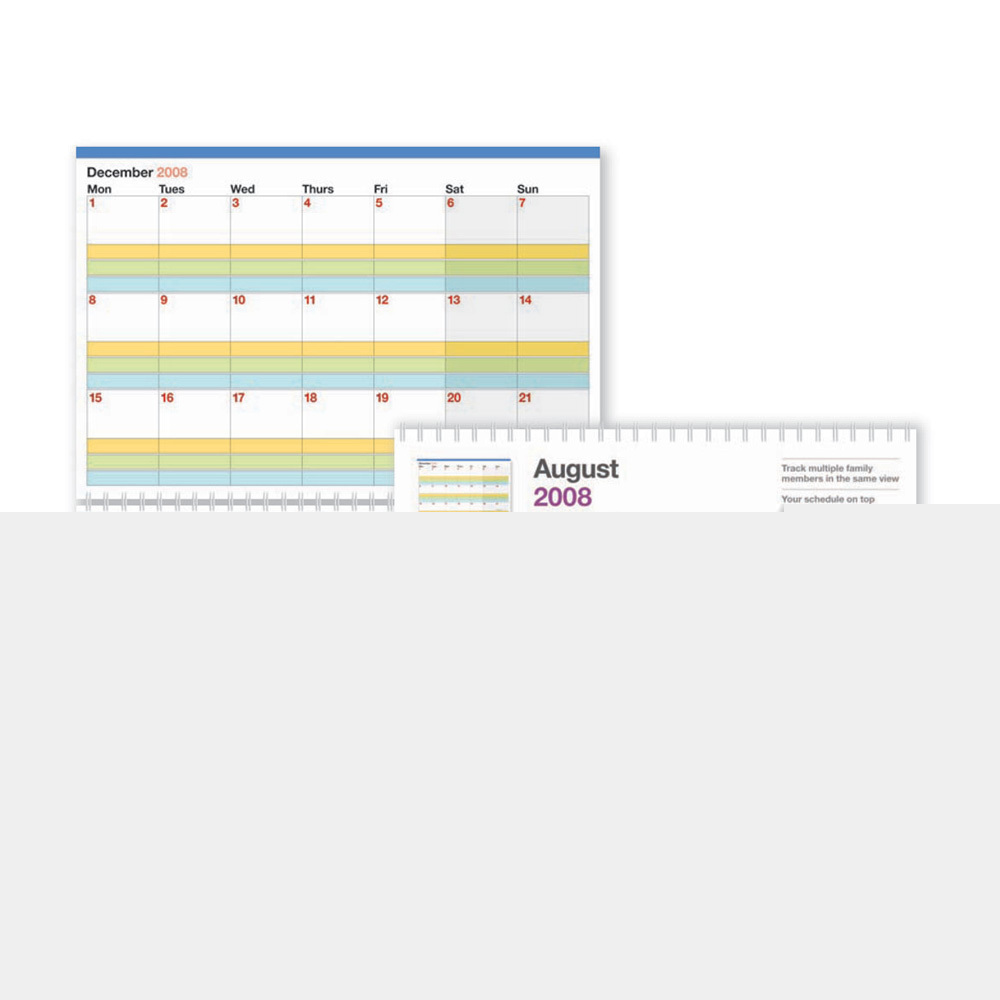 On-the-wall 2009 family calendar color coded by whomi