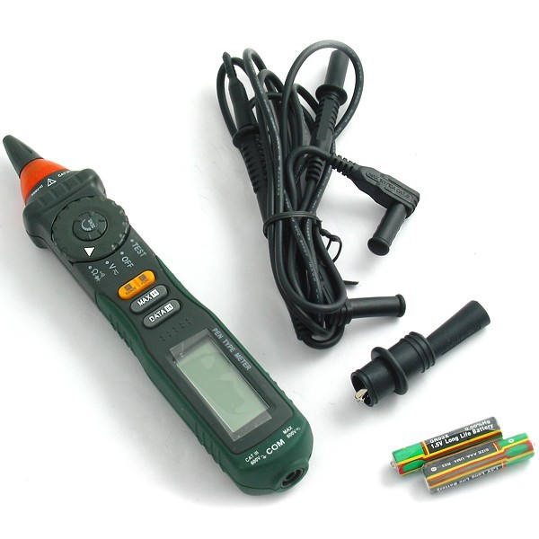 Pen-style multimeter ac dc resistance continuity tester