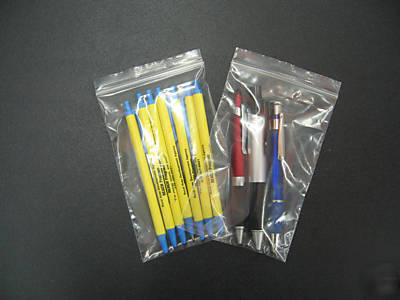 3 x 4 ziplock clear reclosable bags 5000/case 2.0 mil