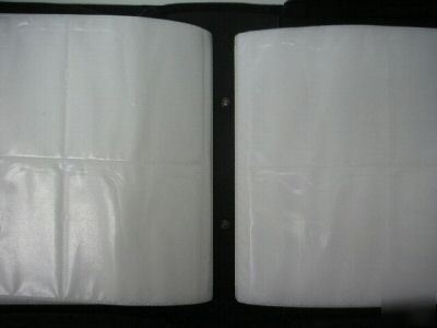 Black leather/polyurethane 320 cd & dvd wallet/holder