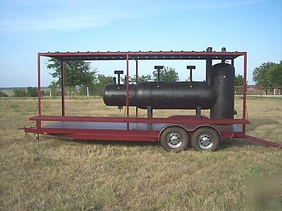 Custom large bbq pit charcoal grill concession trailer 