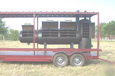 Custom large bbq pit charcoal grill concession trailer 