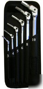 6 pc universal pivotal hex key made in the usa metric