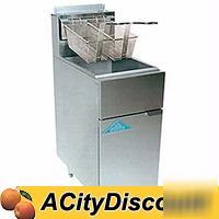 Comstock castle 35LB gas deep fryer floor model AFS14