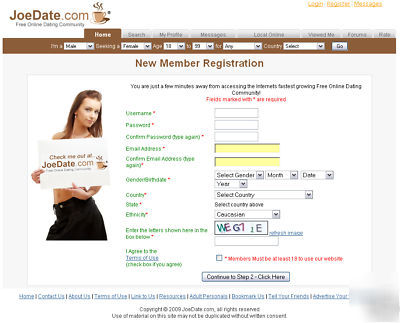 Joedate.com - established dating and personals website