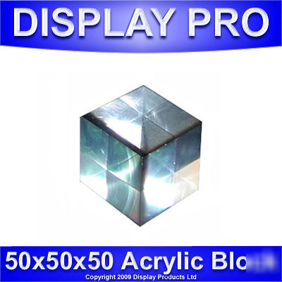 50X50X50 acrylic blocks counter jewellery display stand