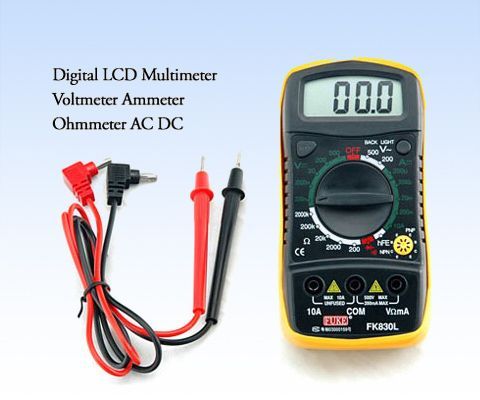 Lcd volt meter multimeter amps ac dc digital voltmeter