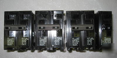 Lot of 4 ite circuit breaker hacr type Q230 Q115 used