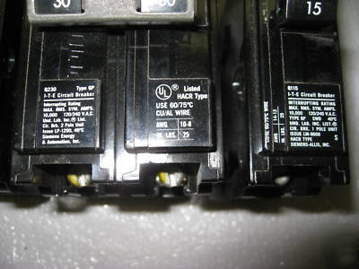 Lot of 4 ite circuit breaker hacr type Q230 Q115 used