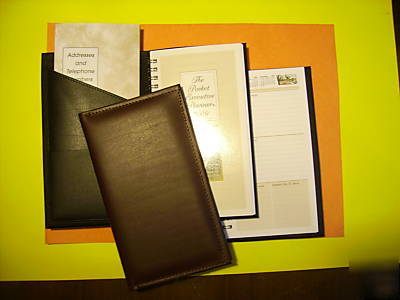 New leather weekly-at-a-glance pocket executive planner