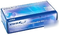 Vwr powder-free latex examination gloves : 10502-108