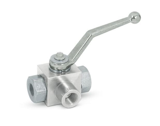 Hydraulic 3 way ball valve 1/4