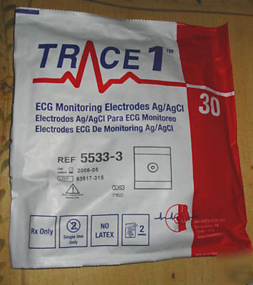 Trace 1 ecg monitoring electrodes - training use only