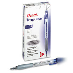 Pentel BK95-c pentel impulse stick ballpoint pen, clear