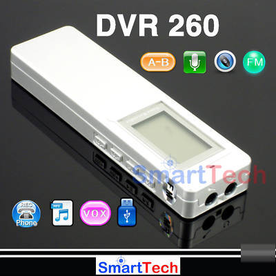 Usb vox voice activated record MP3 fm 2GB dvr 260