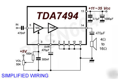 (2) integrated 10+ watt audio amplifier - nice features