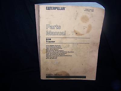 Caterpillar parts manual D3B tractor 27Y1-last built