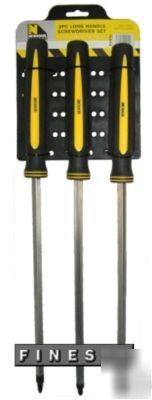 New some tools 3 piece long handle screwdriver set SDS3L