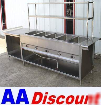 Used apw 5-well electric serving line steam table