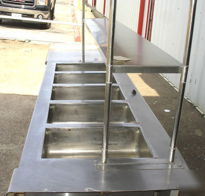 Used apw 5-well electric serving line steam table