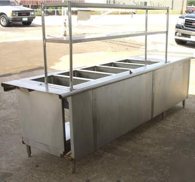 Used apw 5-well electric serving line steam table