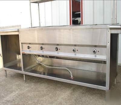 Used apw 5-well electric serving line steam table